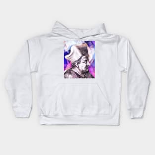 Lorenzo Valla Pink Portrait | Lorenzo Valla Artwork 8 Kids Hoodie